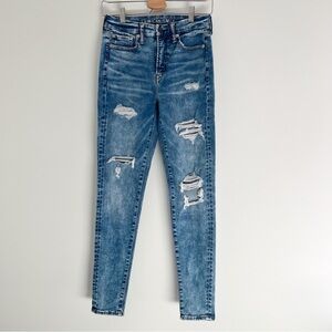American Eagle Distressed THE (L)UX Women Skinny Jeans Size 4